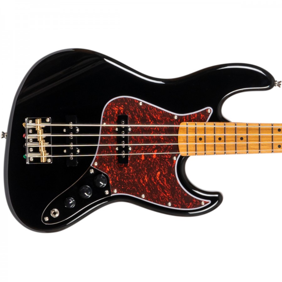 Jet Guitars JJB-300 BK Roasted Maple/Rosewood Bass - Black